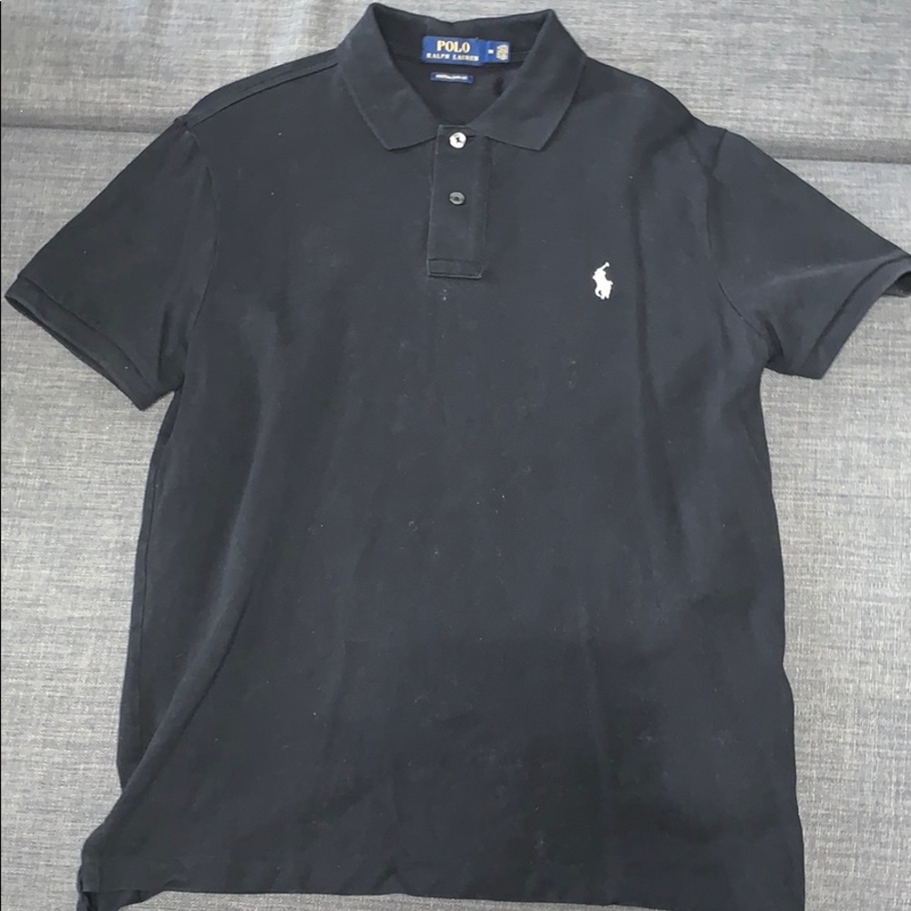 Men’s medium custom slim fit polo collard tee